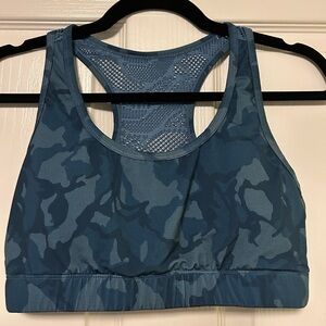 Zyia Blue Camo Bomber Bra